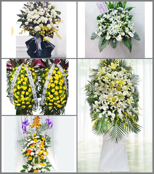 云南大理州南涧县拥翠乡白事花篮预定